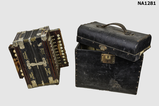 Piano accordion and leather case