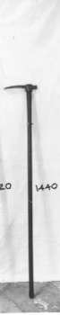  Standard hoe with wooden handle.