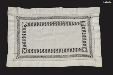 Large rectangular linen tray cloth.