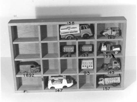 White painted metal toy ambulance 