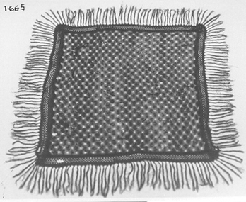 Black shawl with fringe. 