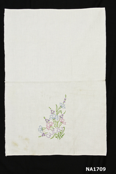 White huckaback hand towel 