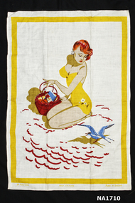 White linen tea towel 