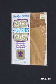 Cellophane packet containing two nylon stockings.