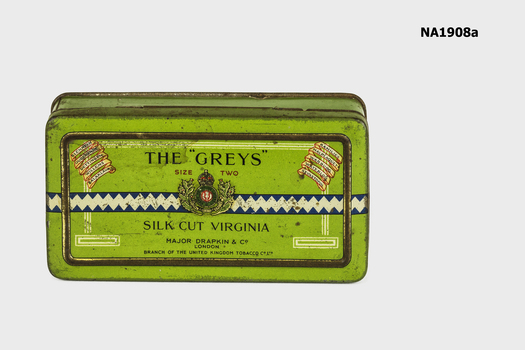 Green tobacco tin