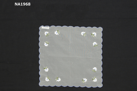 White nylon handkerchief