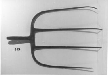 Large four pronged pitchfork