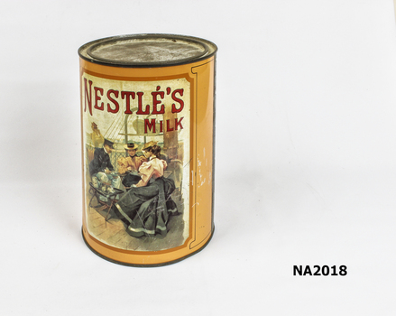 Tall round tin