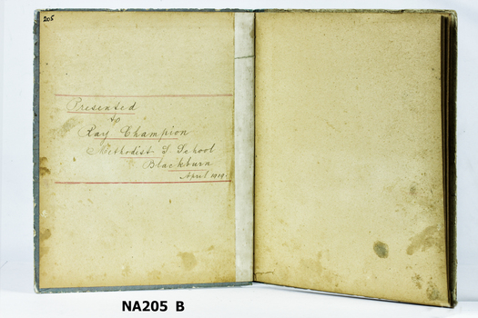 This book presented to Ray Champion