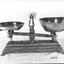 Victorian cast iron and brass scale and weights 
