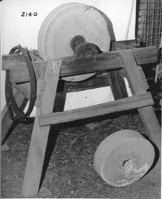 Large round piece of abrasive stone 
