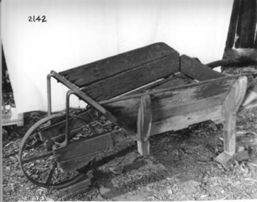 Large wooden wheelbarrow 