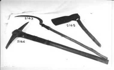 Large metal pick axe 
