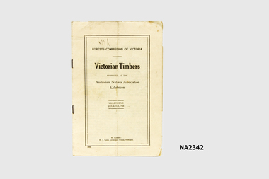 White booklet on victorian timbers.