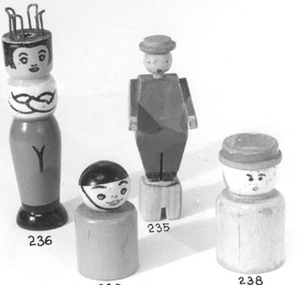 Male wooden doll -