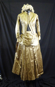 1886 Wedding Gown with headdress