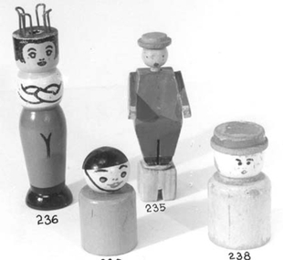 Wooden Doll with painted face