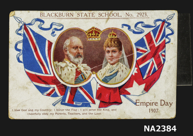 Postcard commemorating Empire Day 1907. 