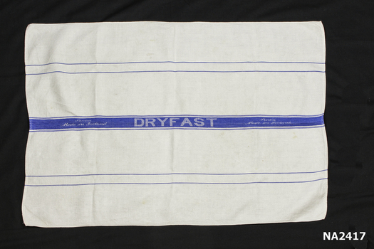 White linen tea towel