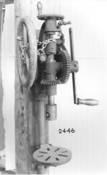 A post mounted drill stand 