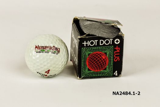 Boxed golf ball - Hot Dot Plus 4 - Spalding. 