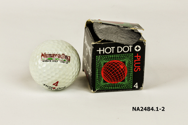 Boxed golf ball - Hot Dot Plus 4 - Spalding. 