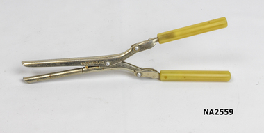 Tongs - steel, with folding handles 
