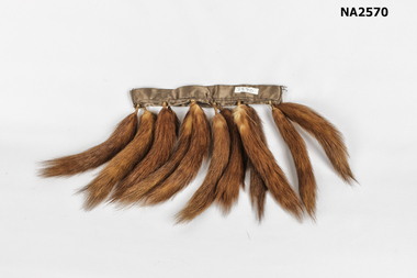 Two sets of brown fur tails
