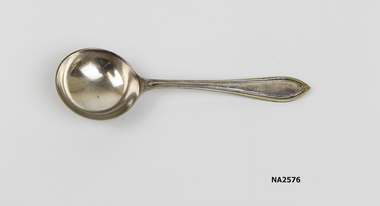 Small silver coloured spoon