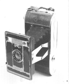Black folding bellows camera.AGFA 127. 