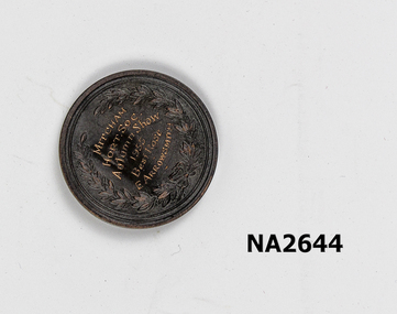 Large heavy copper medallion 
