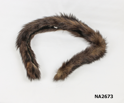 Dark fur collar lined with dark brown velvet 