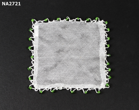 White cotton mesh milk jug cover 