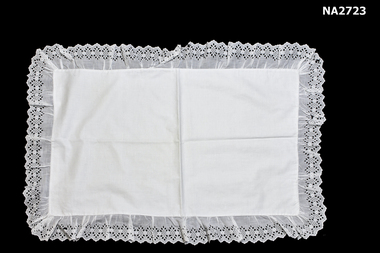 White cotton pillowcase
