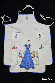 White cotton pillowcase with wide Broderie Anglais border.