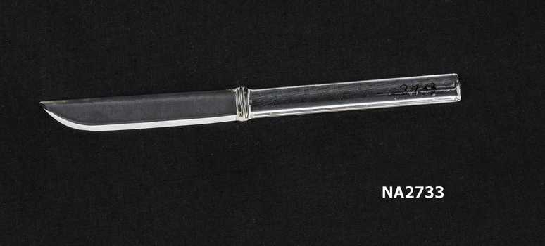 Clear perspex Butter Knife.