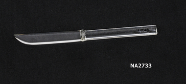 Clear perspex Butter Knife.