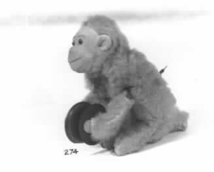 stuffed monkey with cymbals.