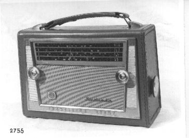 Battery operated transistor portable radio. 