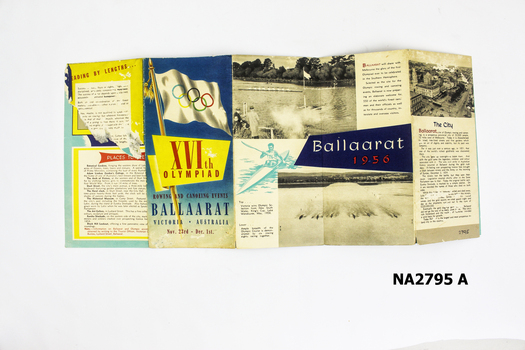 Coloured folder of rowing and canoeing events|