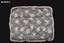 Metal doll's bed with knitted cover, cotton mattress, white polyester pillow