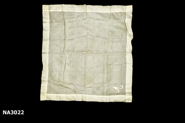 Textile - Man's Cream Silk Handkerchief