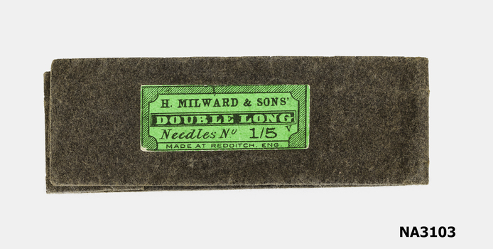 Packet of double long Sewing Needles.