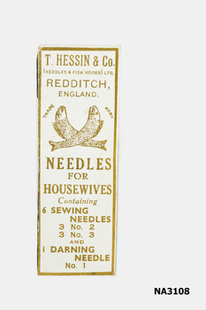 Packet of Sewing Needles.