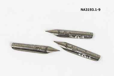 A small box of ball-pointed pen nibs (7 left). 
