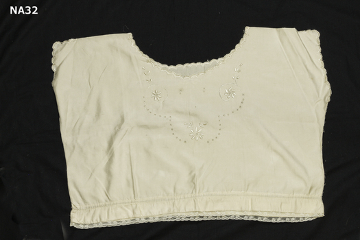 Cream silk camisole. 