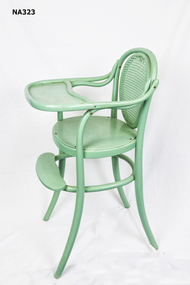 High chair painted green