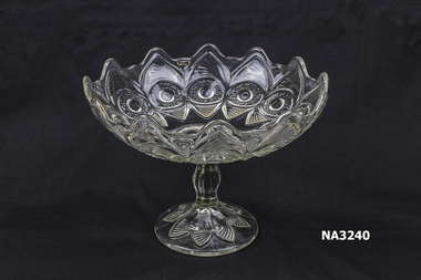 Domestic object - Glass pedestal bowl