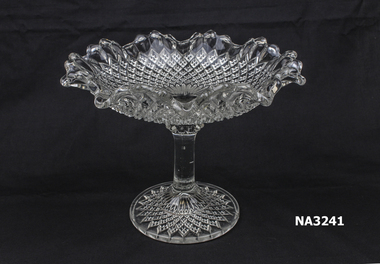 Domestic object - Glass pedestal bowl