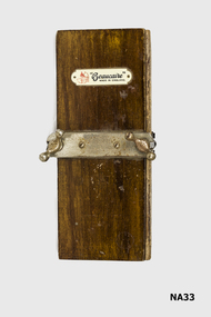 Wooden tie press.